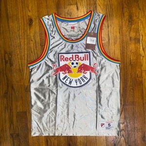 Red Bull NY Soccer Jersey Silver SMALL
